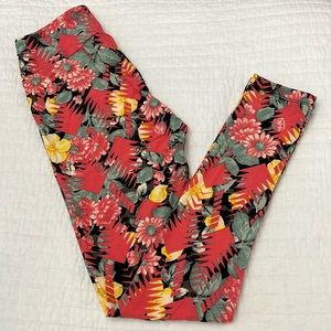 LuLaroe OS Floral Leggings